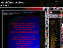 Tablet Screenshot of mundodesconocido.com